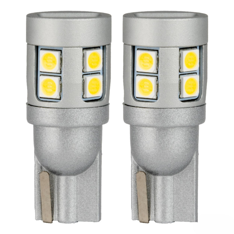 Bec LED CANBUS T10 W5W 12SMD 3030 Alb, 12V/24V [2]