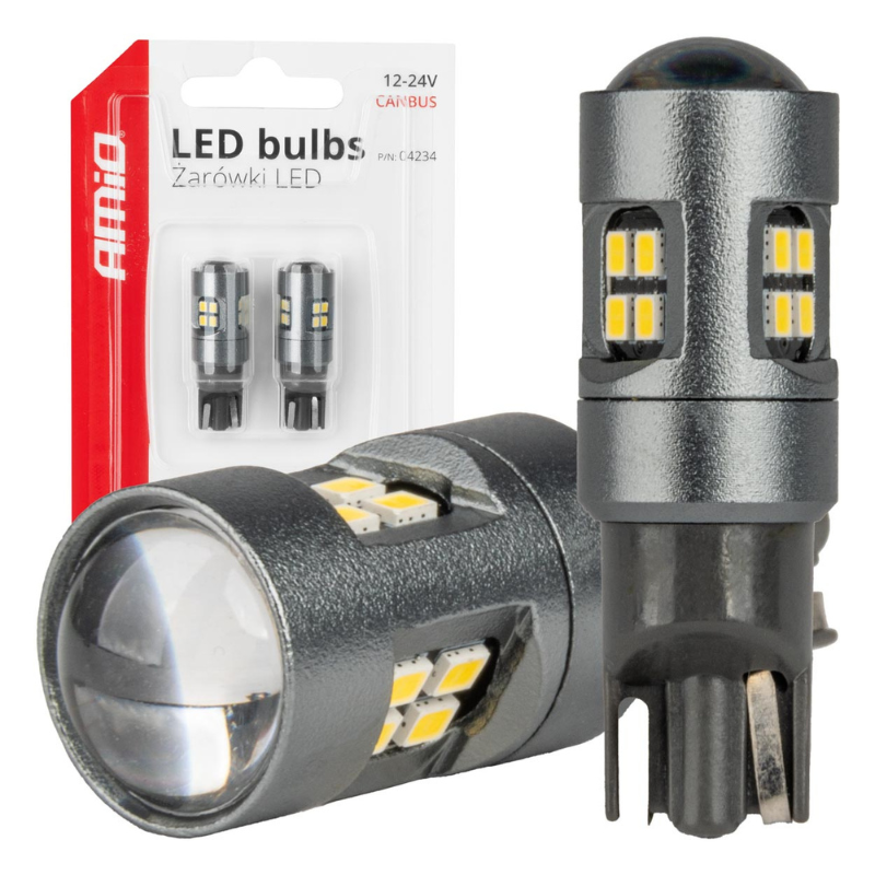Bec LED CANBUS T10 W5W 16SMD 2016 Alb, 12V/24V [1]