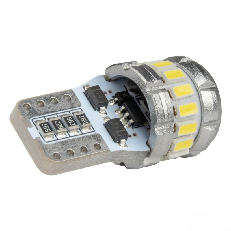 Bec LED CANBUS T10 W5W 16SMD (2SMD 3014/3030) Alb, 12V/24V [4]