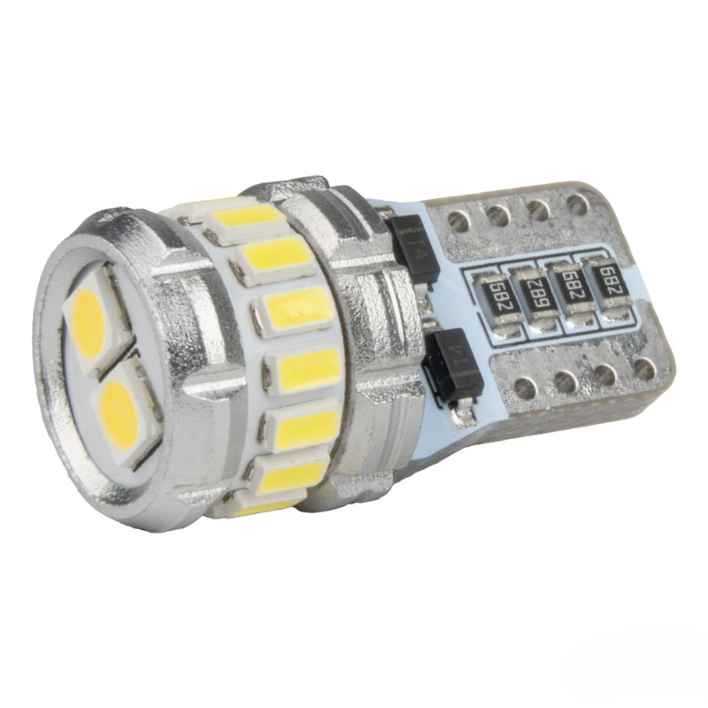 Bec LED CANBUS T10 W5W 16SMD (2SMD 3014/3030) Alb, 12V/24V [3]