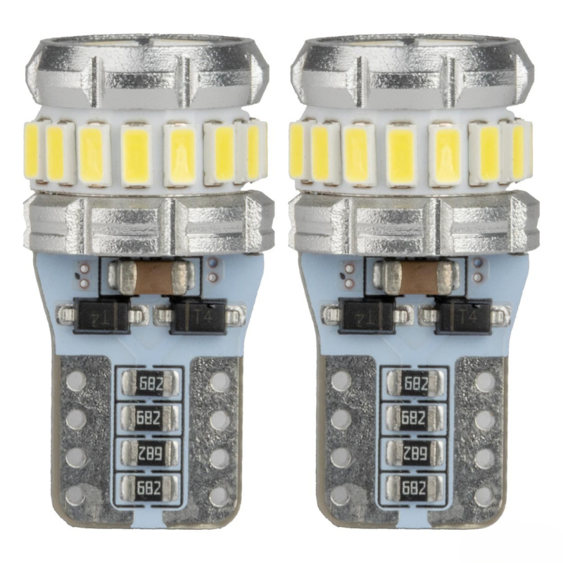Bec LED CANBUS T10 W5W 16SMD (2SMD 3014/3030) Alb, 12V/24V [2]