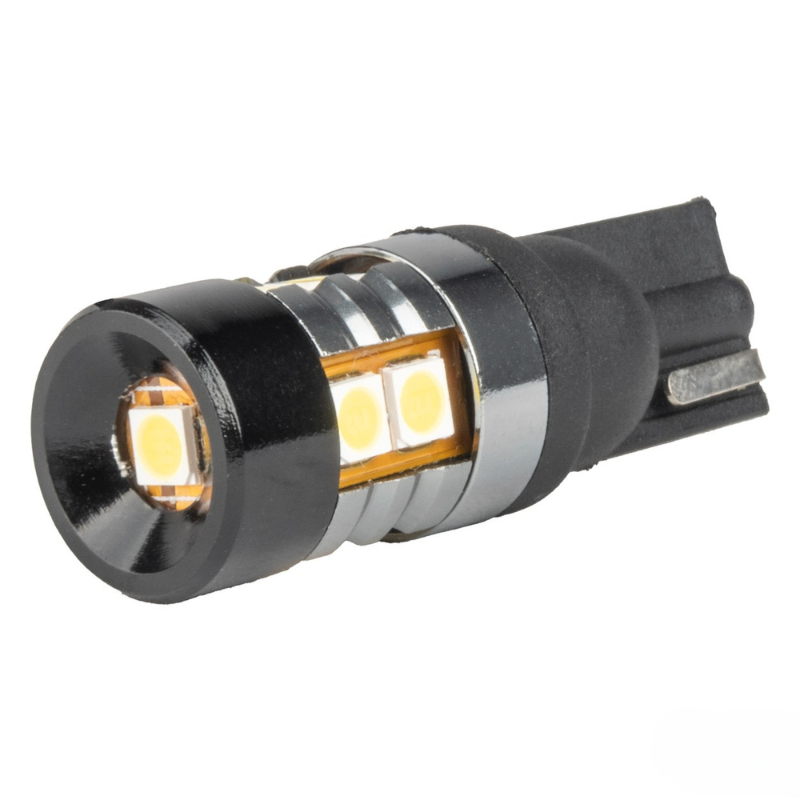 Bec LED CANBUS T10 W5W 9SMD 3030 Alb, 12V/24V [3]