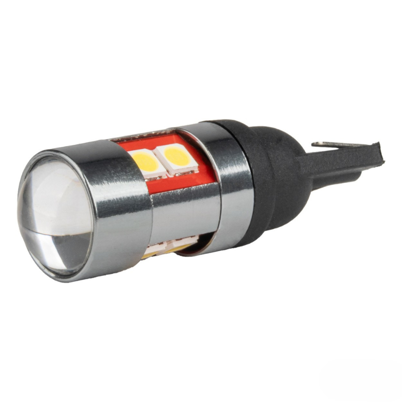 Bec LED CANBUS T10 W5W 9SMD 3030 Alb, 12V/24V [4]