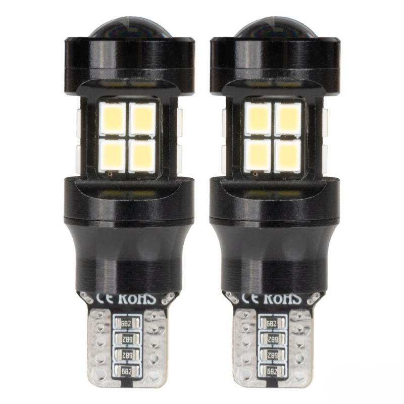 Bec LED CANBUS T15 W16W 15SMD 2835 Alb, 12V/24V - Marsarier/Pozitie [2]