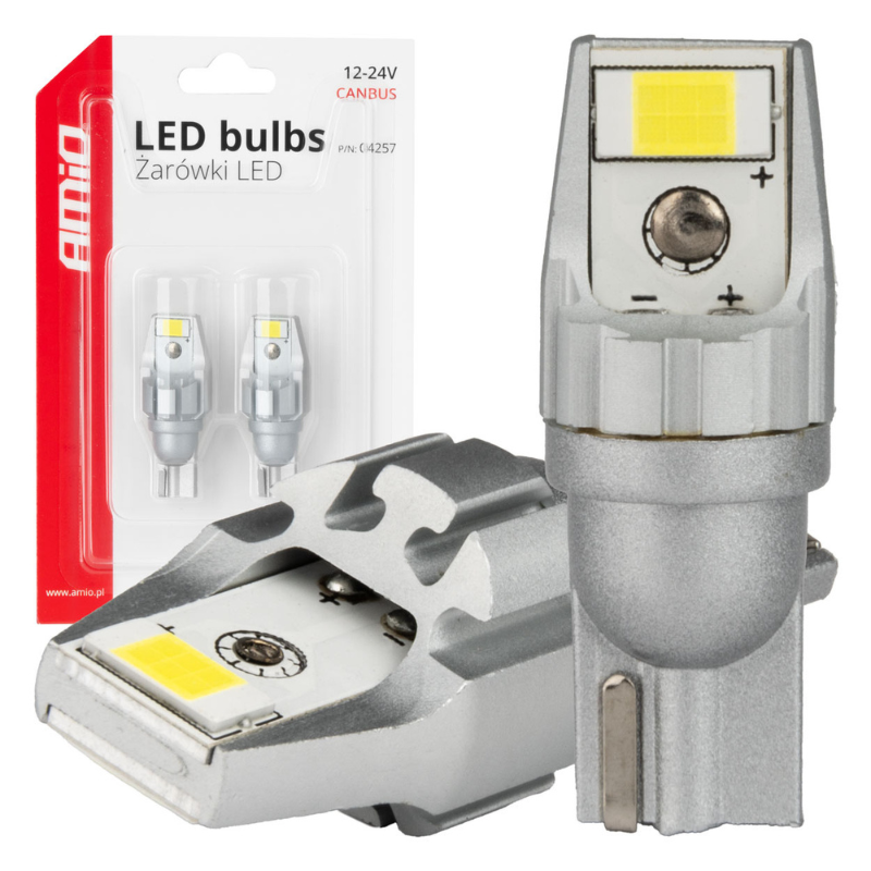 Bec LED CANBUS T15 W16W 2SMD 3570 Alb, 12V/24V - Marsarier/Pozitie [1]