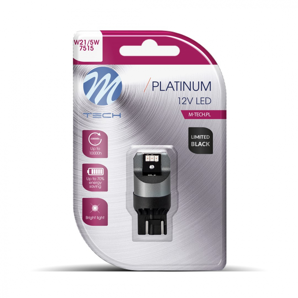 Bec LED, T20, W3x16q, W21/5W, 12-24V, CANBUS, Roșu [2]