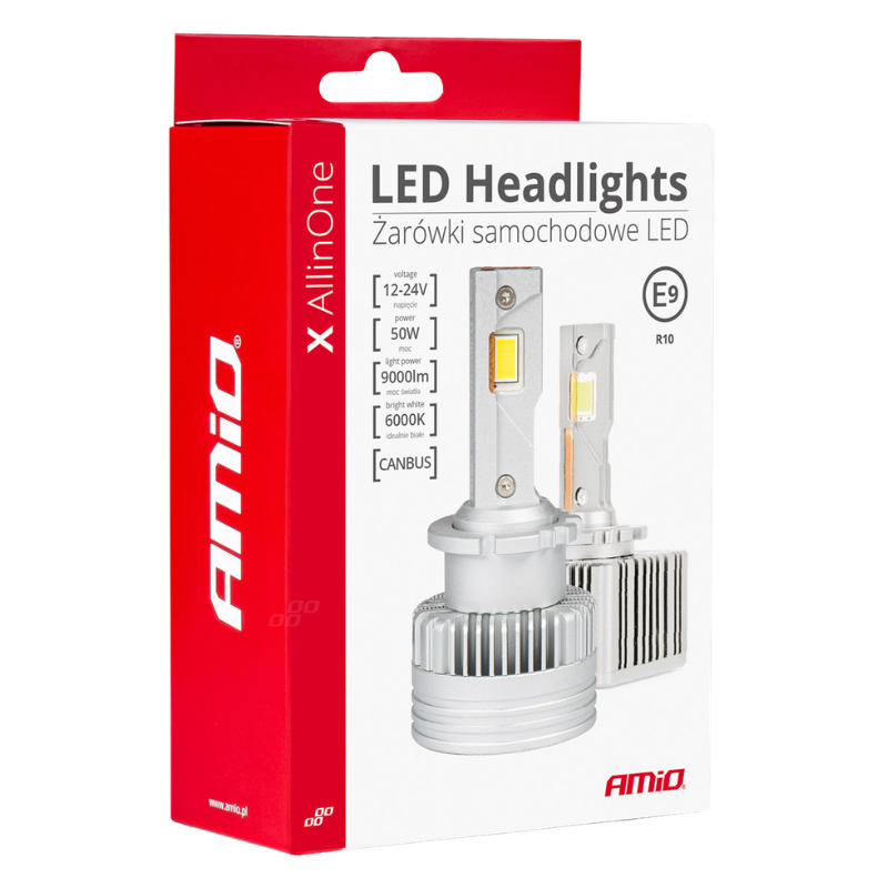 Becuri LED Auto D1S D3S D8S, 50W, 9000LM, 6000K, CANBUS, Set 2 Buc [9]