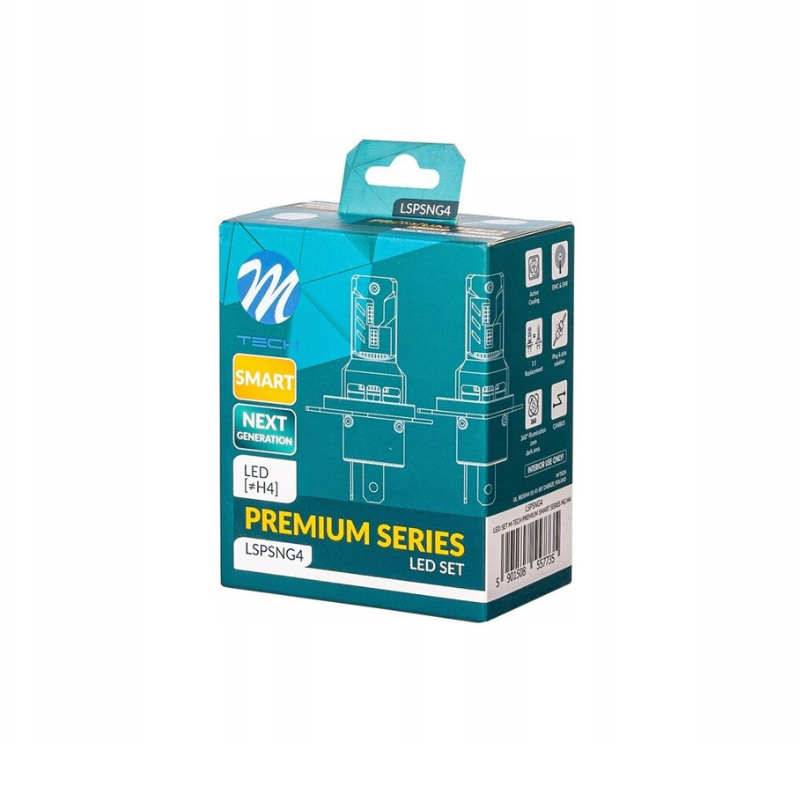 Becuri LED Auto H4, 35W, 5000lm, 6000K, CANBUS, Faza Scurta/Lunga [2]