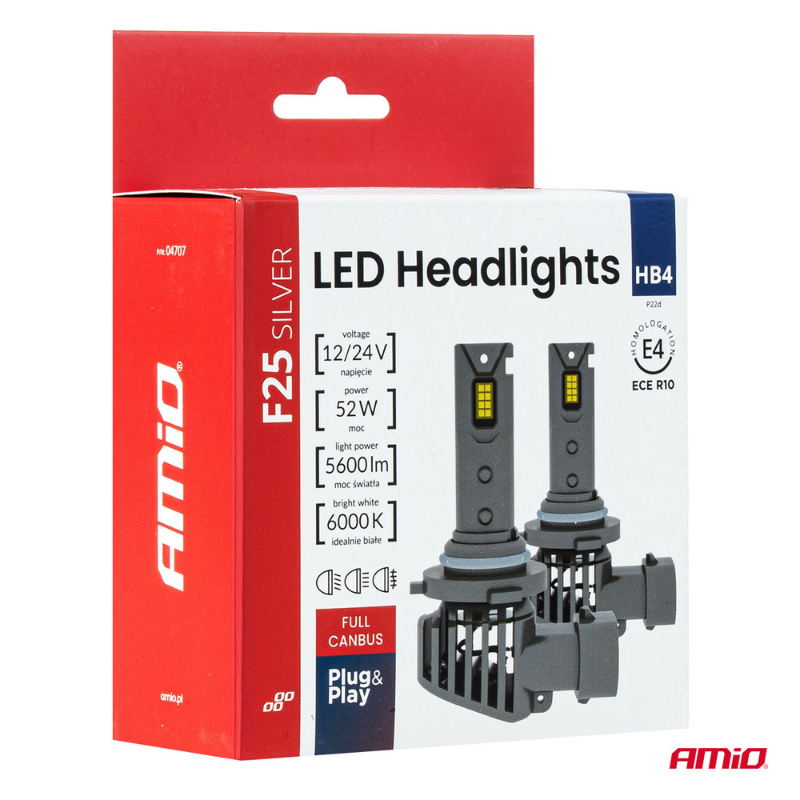 Becuri LED, faruri HB4, 52W 5600lm, 12-24V, CANBUS [8]