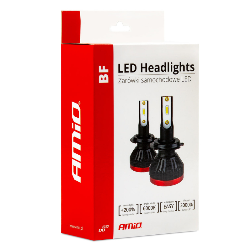 Becuri LED H7 6000K, 50W, 3100lm, ventilator activ [8]