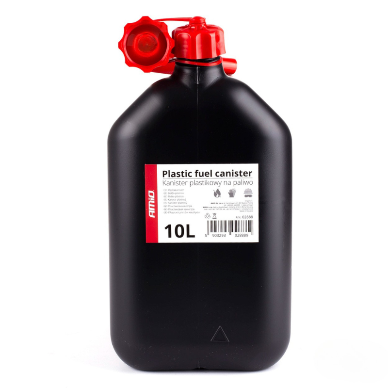 Bidon Plastic 10L pentru Combustibil, Negru - Canistra Benzina/Motorina [2]