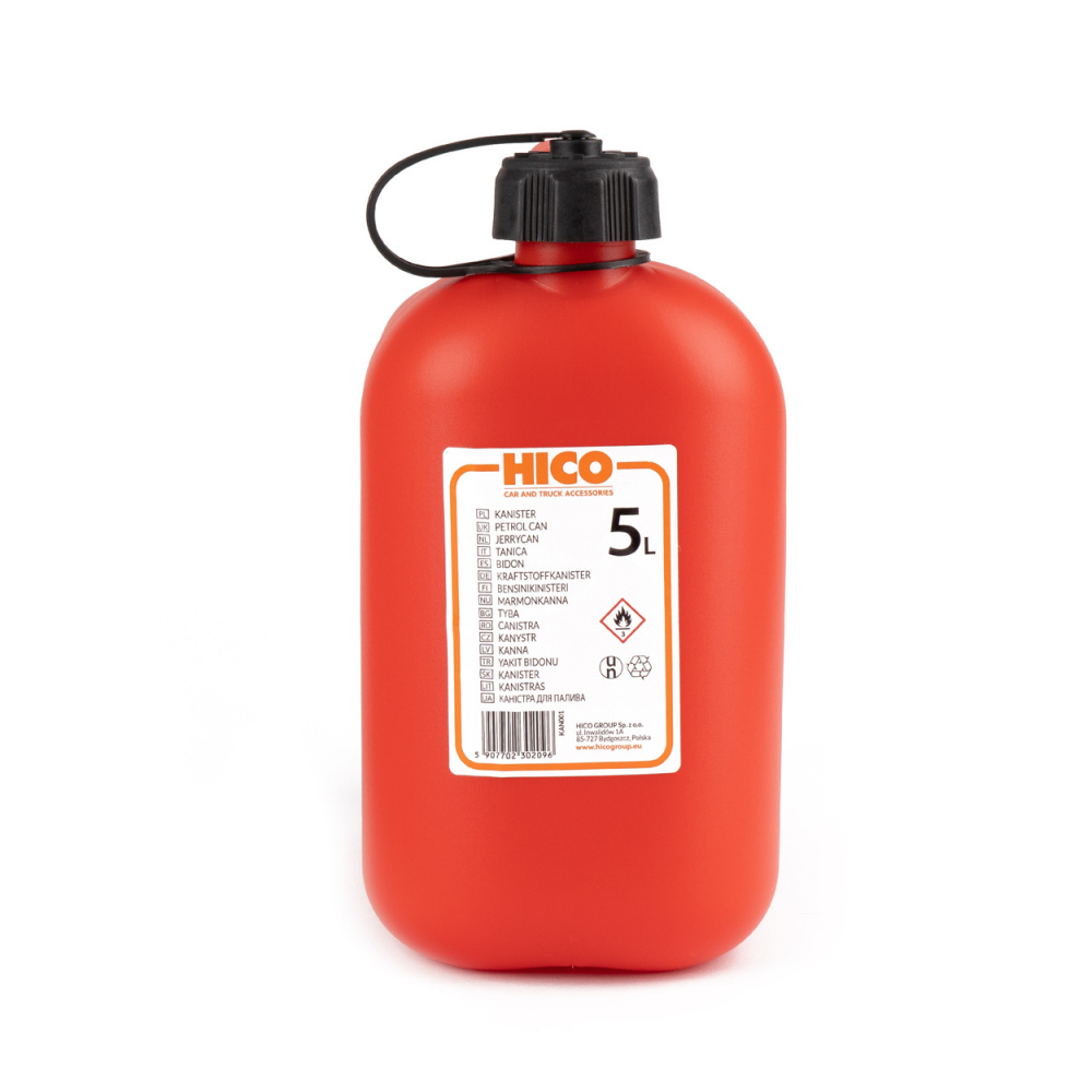 Bidon Plastic 5L pentru Combustibil, Rosu - Canistra Benzina/Motorina [2]