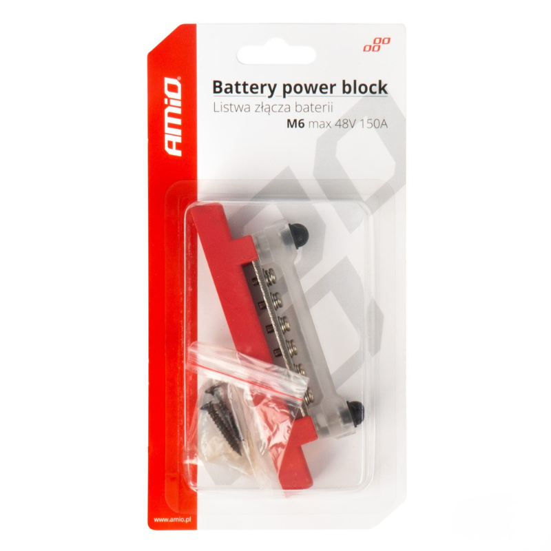 Bloc Distributie Curent cu Bara Colectoare M6, 12-48V, 150A - Borna Distributie Electrica [4]
