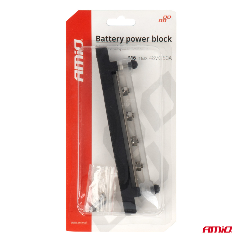 Bloc Distributie Curent cu Bara Colectoare M6, 12V-48V, 150A - Borna Distributie Electrica [4]