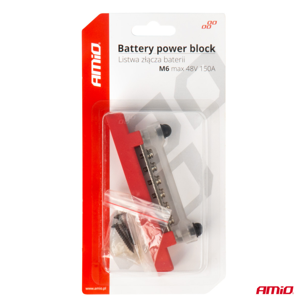 Bloc Distributie Curent cu Bara Colectoare M6, 12V-48V, 150A - Borna Distributie Electrica [4]