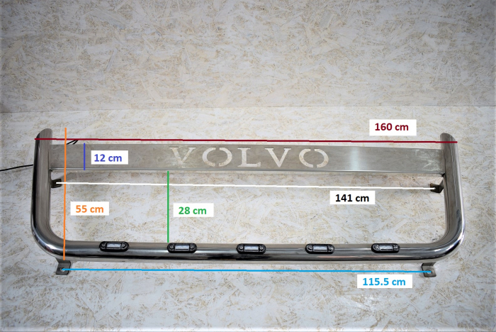 Bullbar grila, bara proiectoare, Volvo FH4, Euro 6, Globetrotter  XL - DAUTO VRB10 [3]