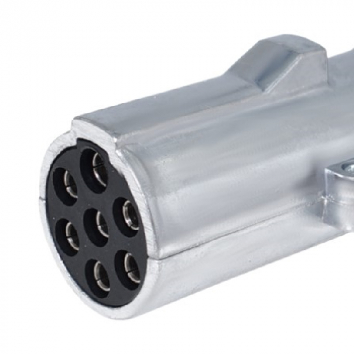 Cablu electric spiralat remorca, 7 pini, tip N, 3.8m, 24V, HYFLEX, stecher metalic - Truck LED  E1202 [2]