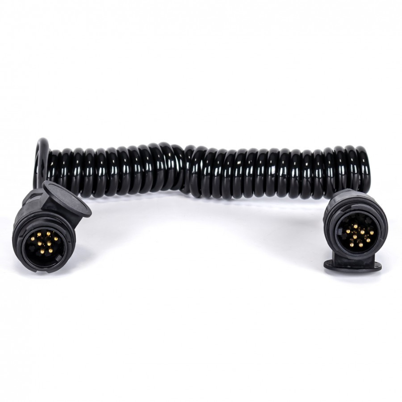 Cablu Spiralat Electric, 13 Pini, 12V, 8 Fire, 1,5m, Conector Remorca [1]