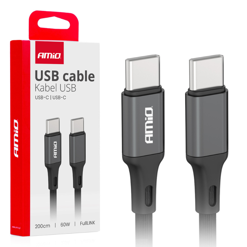 Cablu USB-C - USB-C, 60W, 2m, FullLINK, incarcare dispozitive [1]