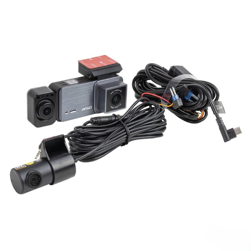 Camera auto DVR fata, interior si spate, 4K + 2K + 1K, Wi-fi, ecran 3.39", 12/24V [2]