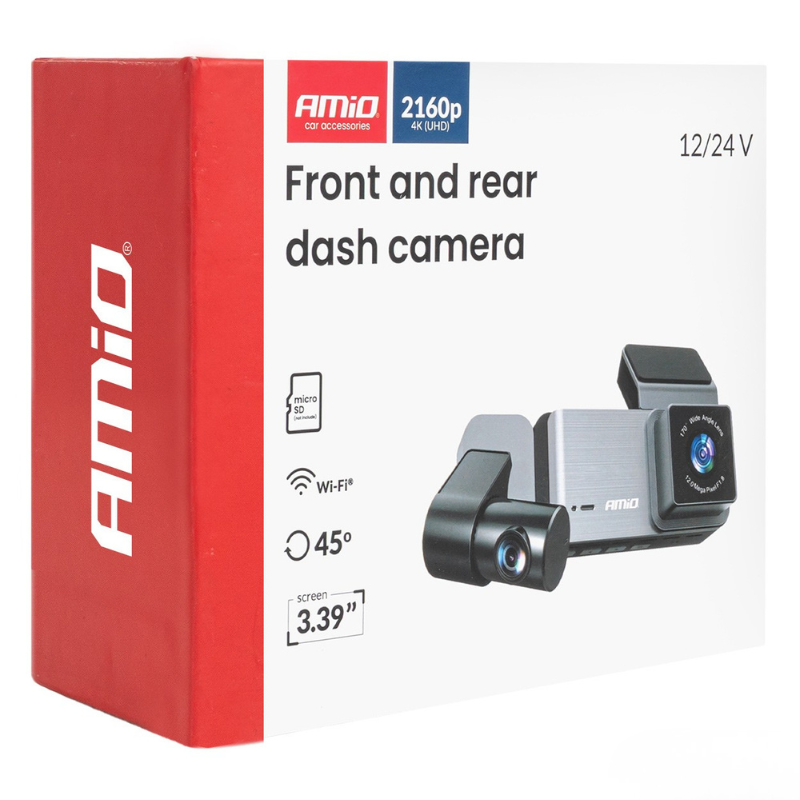Camera auto DVR fata, interior si spate, 4K + 2K + 1K, Wi-fi, ecran 3.39", 12/24V [7]