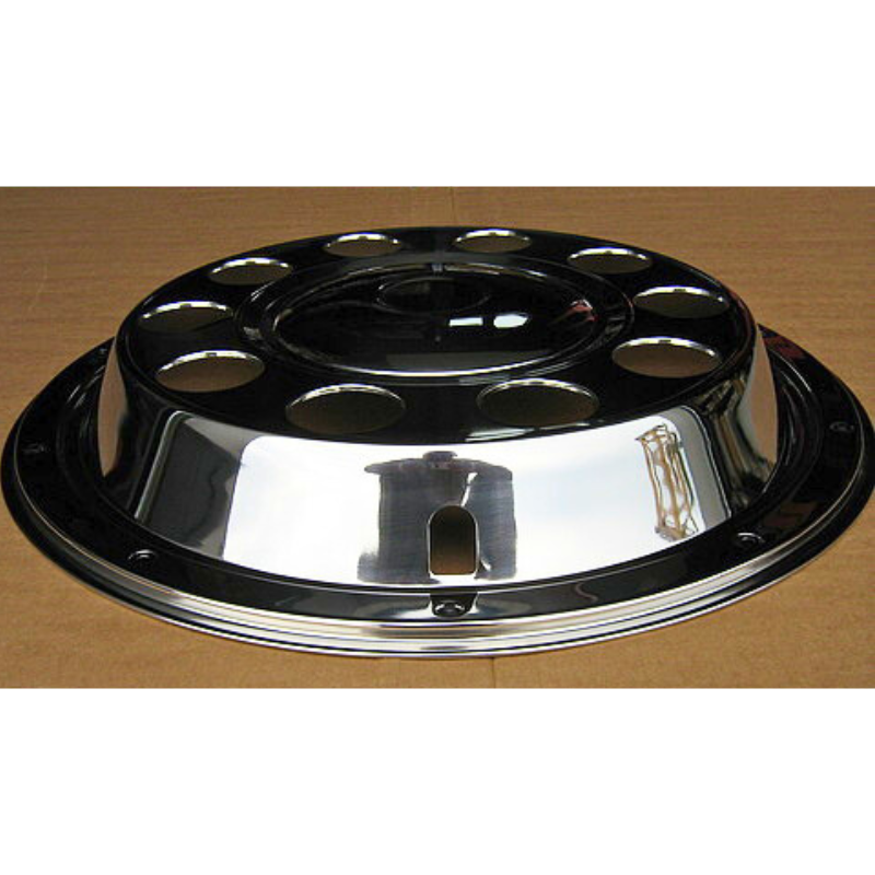 Capac butuc pentru janta fata de 22,5", otel inoxidabil, montat cu inel, 10 găuri, PCD 335mm [5]