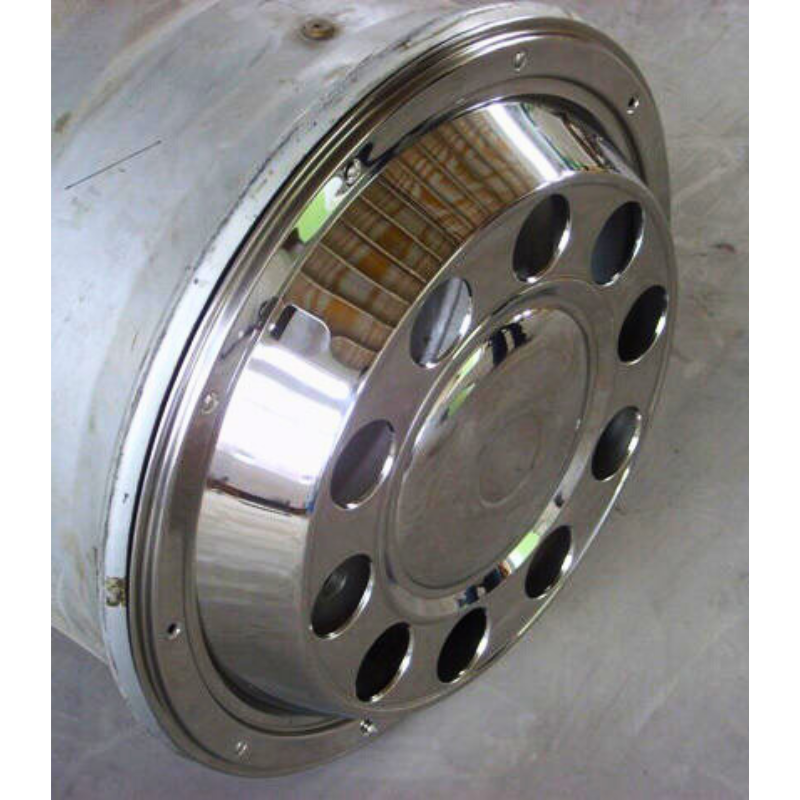 Capac butuc pentru janta fata de 22,5", otel inoxidabil, montat cu inel, 10 găuri, PCD 335mm [1]