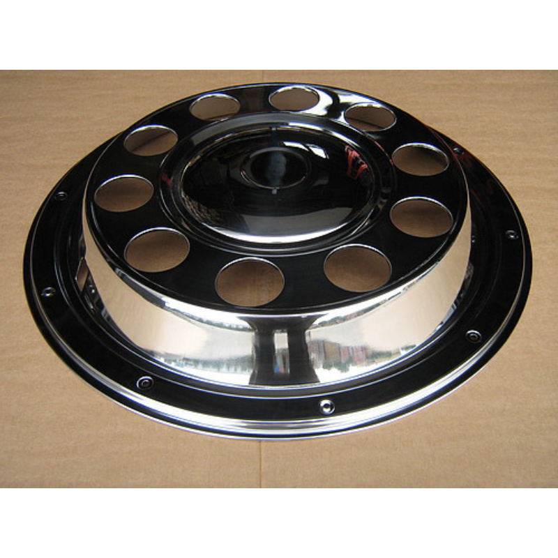 Capac butuc pentru janta fata de 22,5", otel inoxidabil, montat cu inel, 10 găuri, PCD 335mm [3]