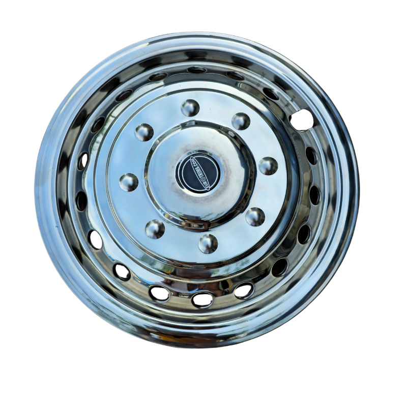 Capac butuc pentru janta fata/spate simpla 16", cu inel de expansiune, inox, 10 orificii de aerisire [5]