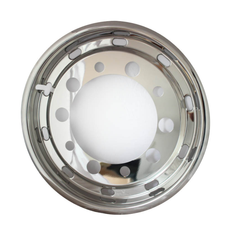 Capac Janta Fata 22,5x11,75 ET135 Super Single, Inox, 10 Gauri, PCD 335mm, Prindere cu Suruburi [2]