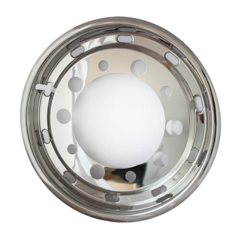 Capac pentru janta fata 22,5 x 11.75, ET120, otel inoxidabil, montat cu surub, 10 gauri, PCD 335mm [1]