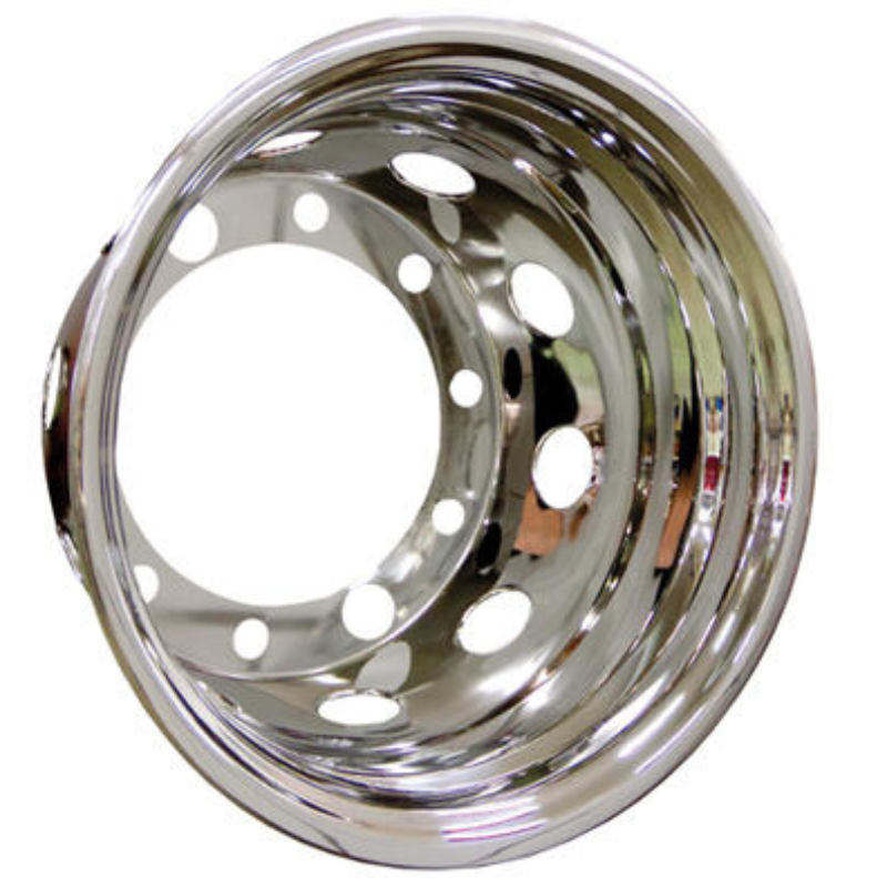 Capac pentru janta spate camion, Tir, 22,5"x8,25", otel inoxidabil, montat cu surub, 10 gauri, PCD 335mm, adancime 280mm [2]