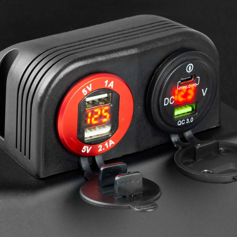 Carcasa Externa 2 Gauri pentru Prize Auto si Voltmetru [5]