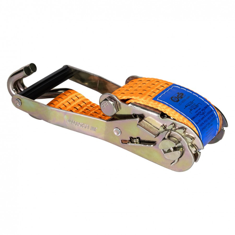 Chinga cauciucata ancorare autoturisme, marfa, cu clichet fixare in 3 puncte, 3m, 2500daN [4]