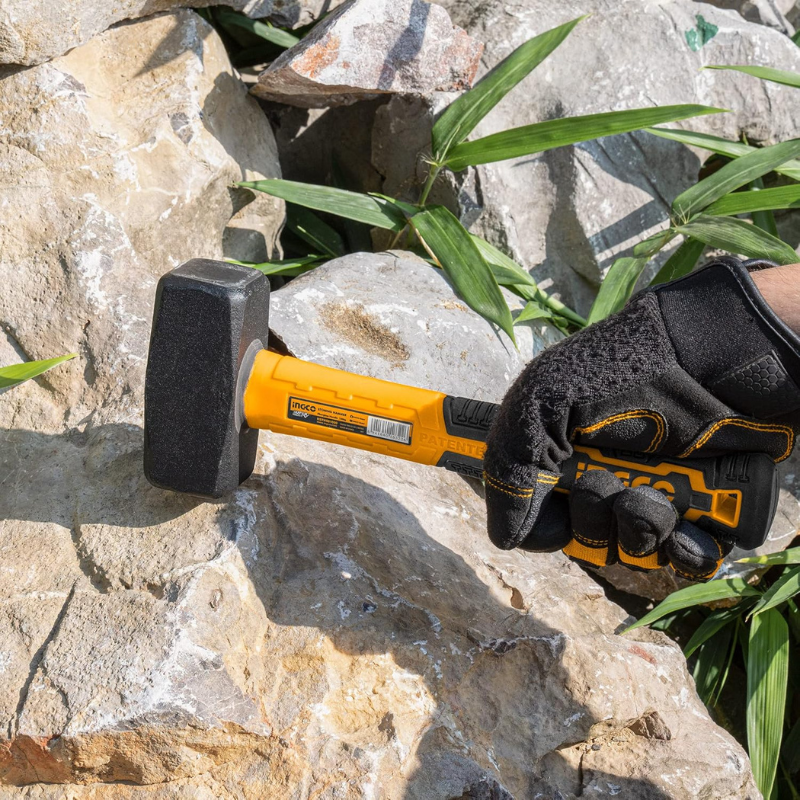 Ciocan Drept, 1 kg, Cap Otel Carbon Forjat, Maner Fibra de Sticla, Antișoc [5]