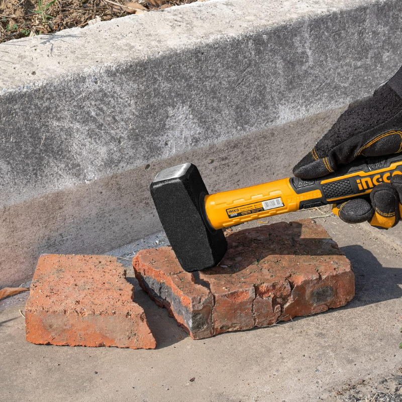 Ciocan Drept, 1 kg, Cap Otel Carbon Forjat, Maner Fibra de Sticla, Antișoc [6]