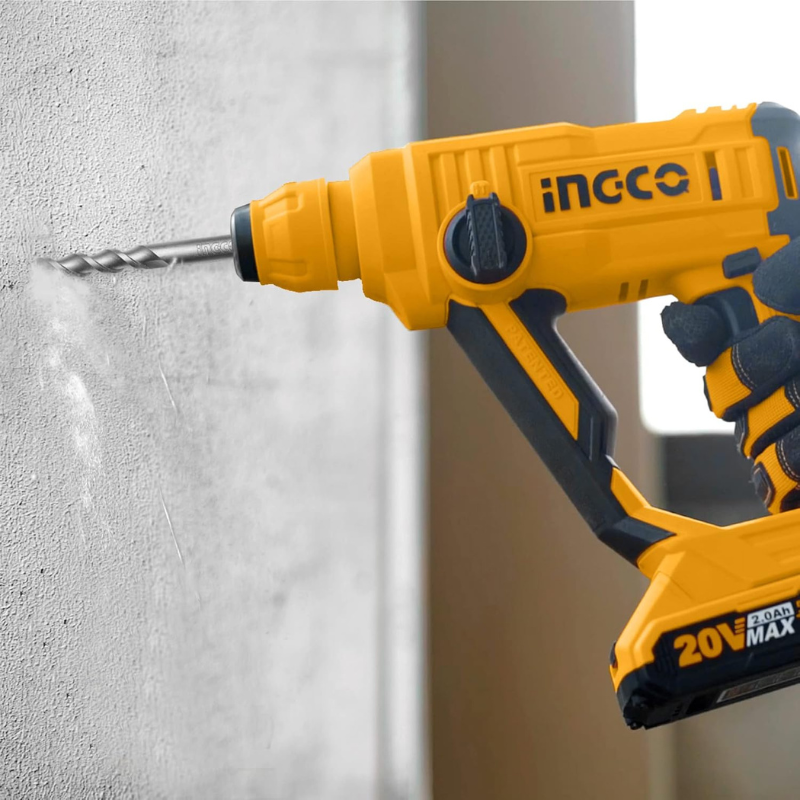 Ciocan rotopercutor pe acumulator 20V, SDS-Plus, 0-900 rpm, 0-5100 bpm, 1.5J, gaurire beton 13 mm [3]