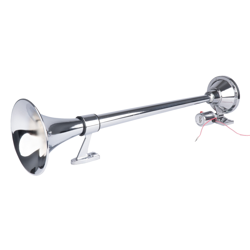 Claxon Fanfara Cromat, 640mm, 12V/24V - Semnal Acustic Auto [1]