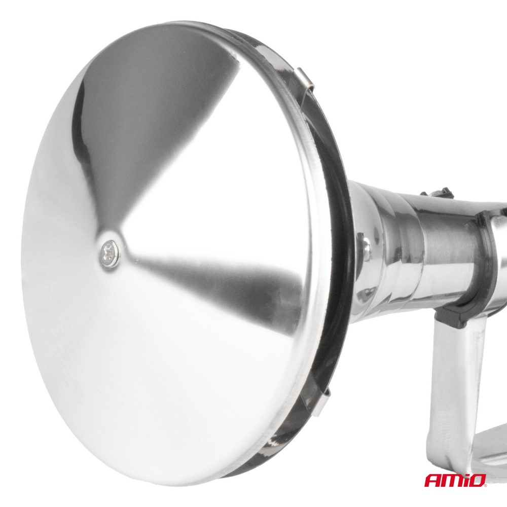 Claxon Fanfara Cromat High Tone, 520mm, 12V/24V - Semnal Acustic Auto [3]