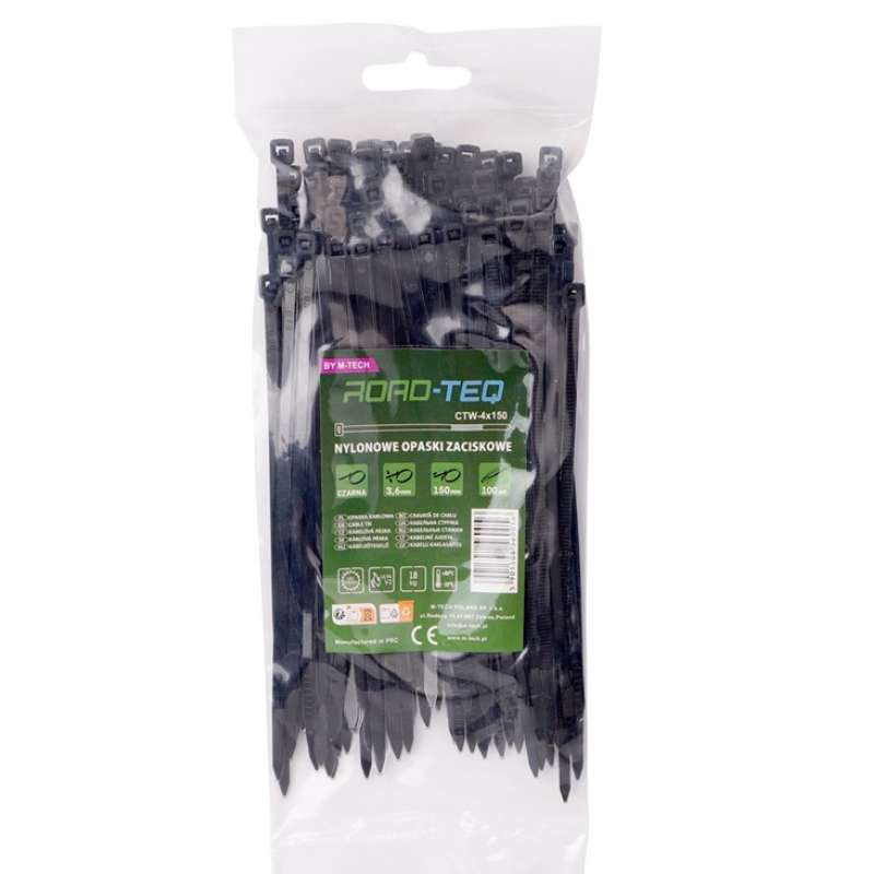Coliere plastic, soricei negrii, 3.6mm Grosime, 15, 20, 25, 30 cm [1]