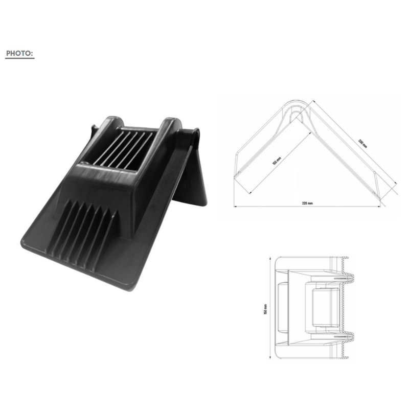 Coltar chinga, ancorare marfa, 210mm x 160mm, negru [3]