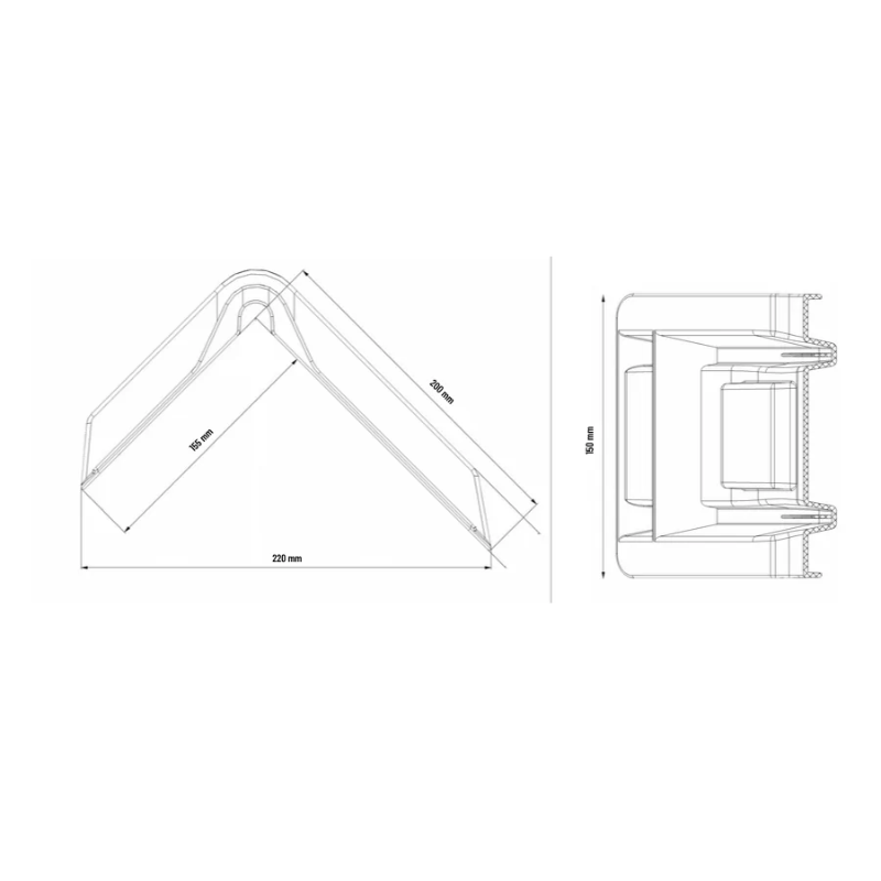 Coltar chinga, ancorare marfa, 210mm x 160mm, negru [2]