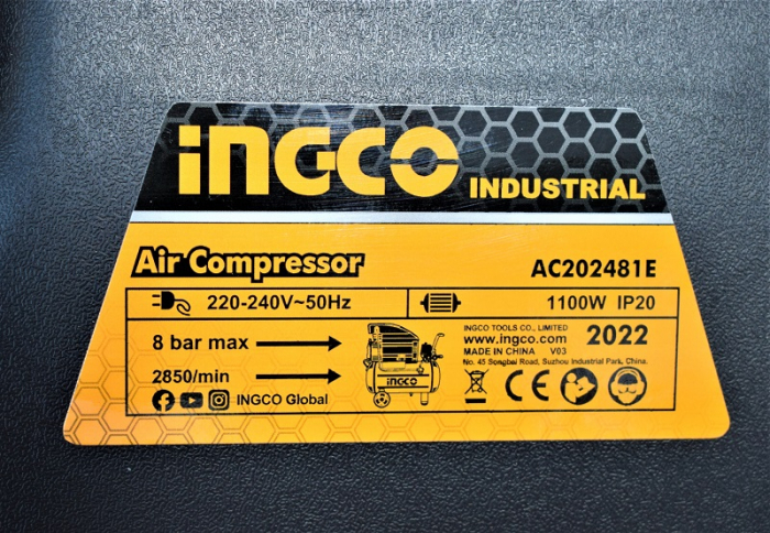 Compresor aer 24L, 1100W, 8 bar [2]