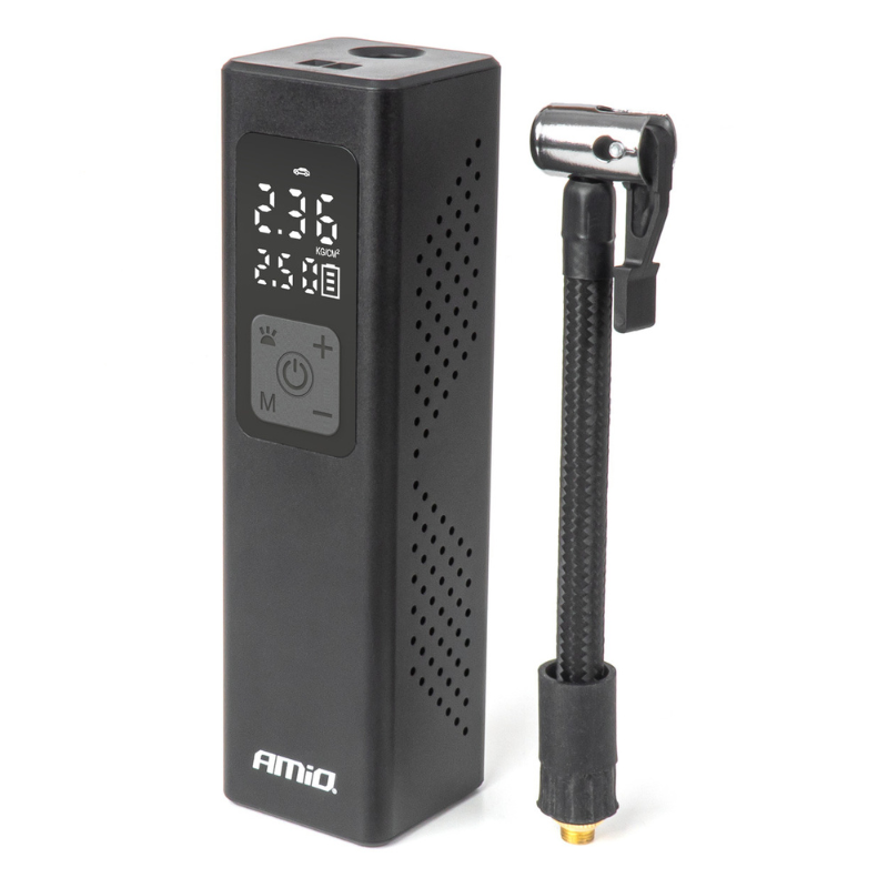 Compresor portabil auto, 12V, 100W, manometru digital, 10 bar, anvelope, mingi si saltele [1]