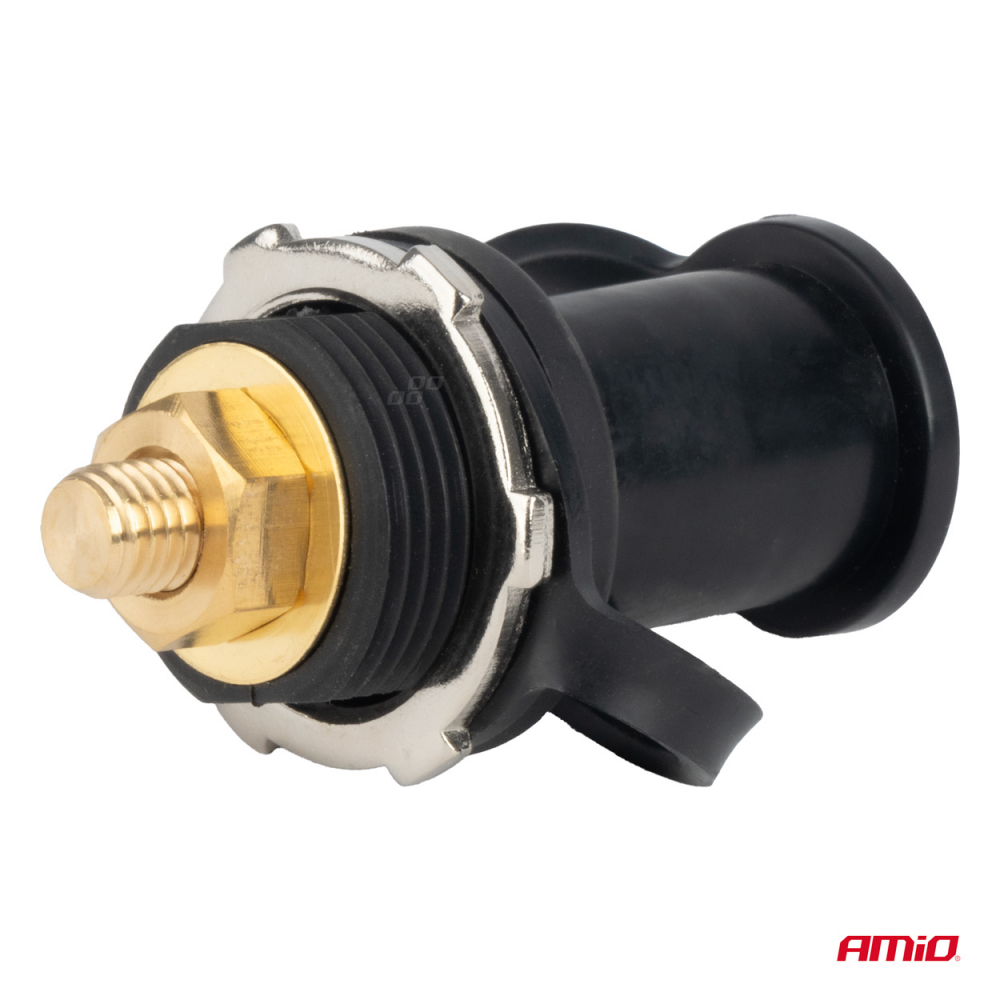 Conector Negativ (-) Baterie Auto cu Capac, M10 (3/8"), 12-48V, 250A [2]