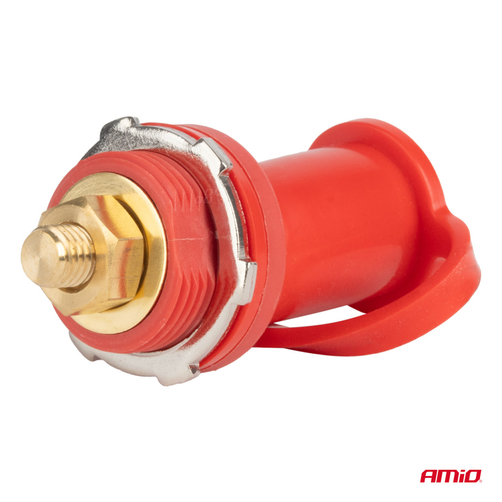 Conector Pozitiv (+) Baterie Auto cu Capac, M10 (3/8"), 12-48V, 250A [2]