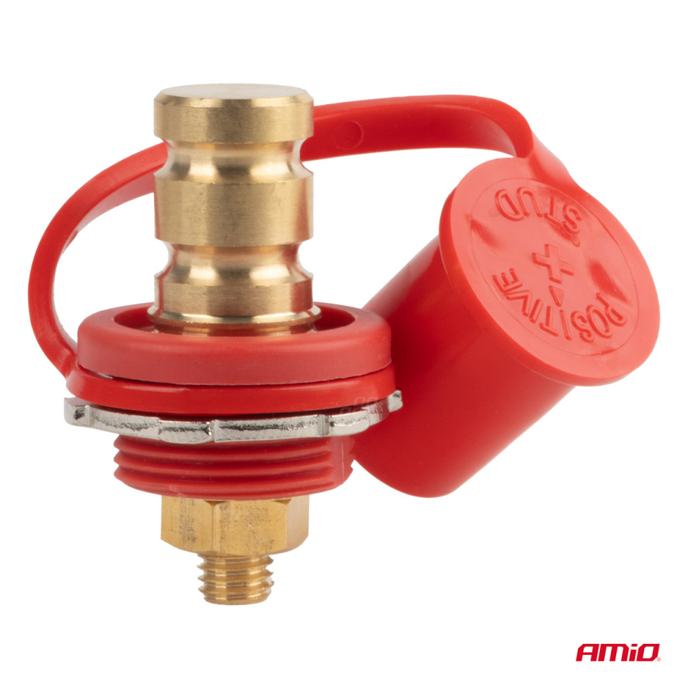 Conector Pozitiv (+) Baterie Auto cu Capac, M10 (3/8"), 12-48V, 250A [3]