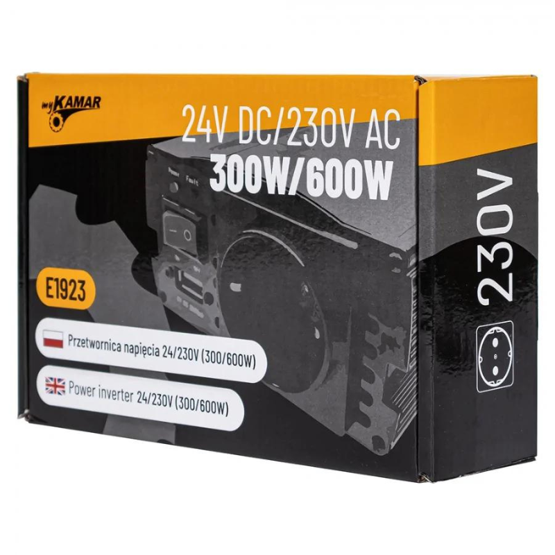 Convertor Tensiune, Invertor auto 300W putere continuă, sinusoidal complet, 24V - 230V, 50Hz [10]