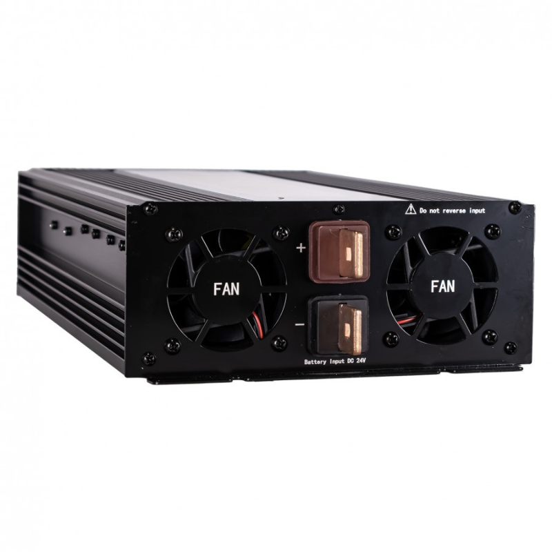 Convertor Tensiune Profesional, Invertor 24V DC la 230V AC, Putere 2000W-4000W, Doua Prize Schuko, USB 2.4A [5]