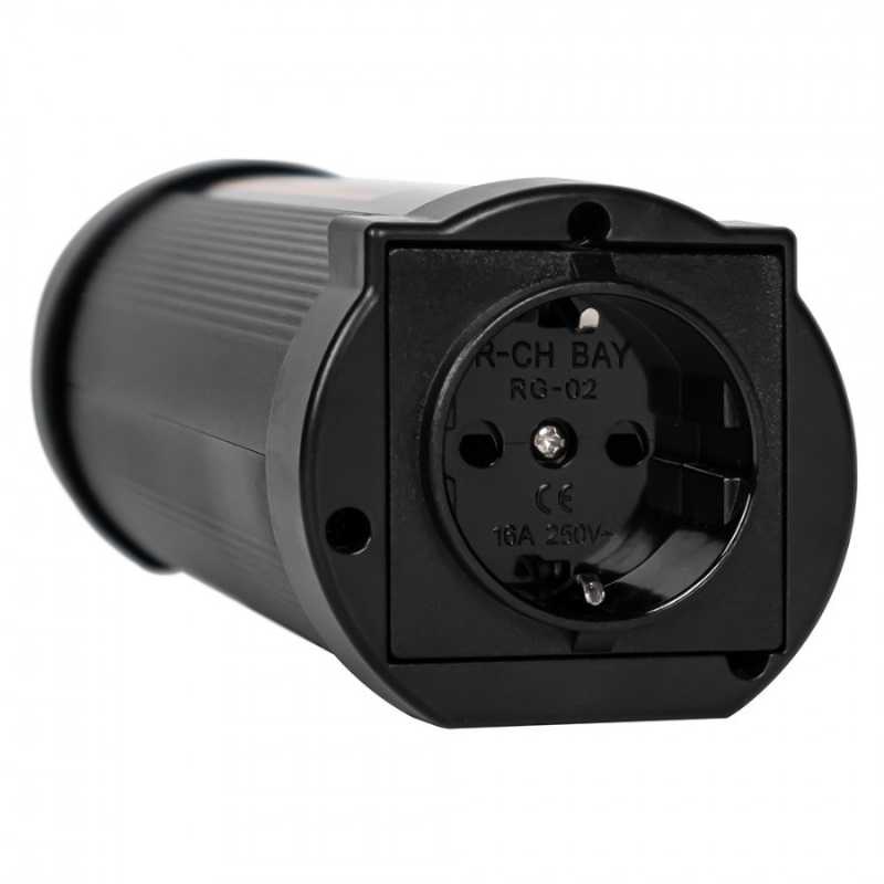 Convertor Tensiune Tip Tub, Invertor 24V DC la 230V AC, Putere 150W-300W, Priza Schuko, 2 Porturi USB 2.4A [6]